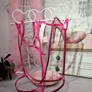 VICTORIA'S SECRET Very Sexy Pink Rhingstones  String Thong NWT  2060